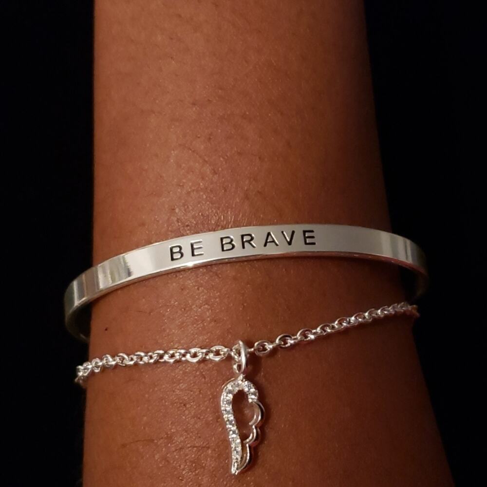 Women's Silver Plated Inspirational Bracelet